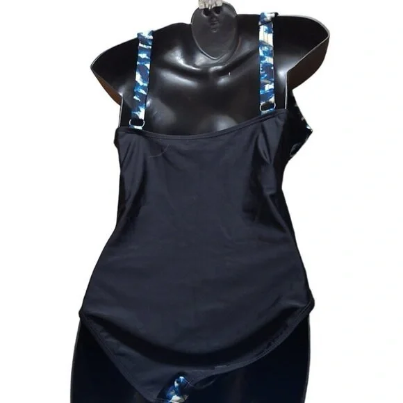 ANZON1 Swimwear One piece Swimsuit with wide adjustable Straps Tummy Control - Picture 2 of 5